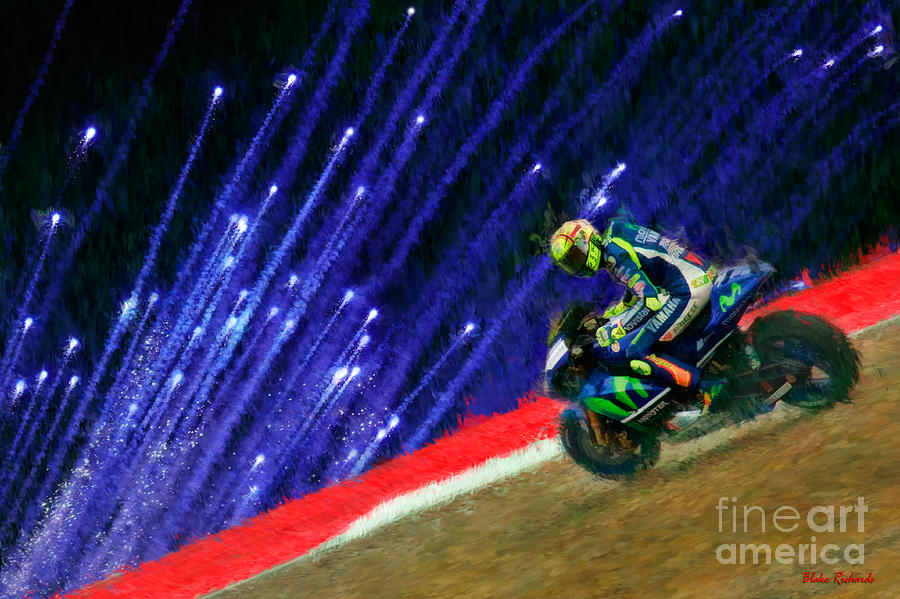 Valentino Rossi Victory Punch Photograph by Blake Richards