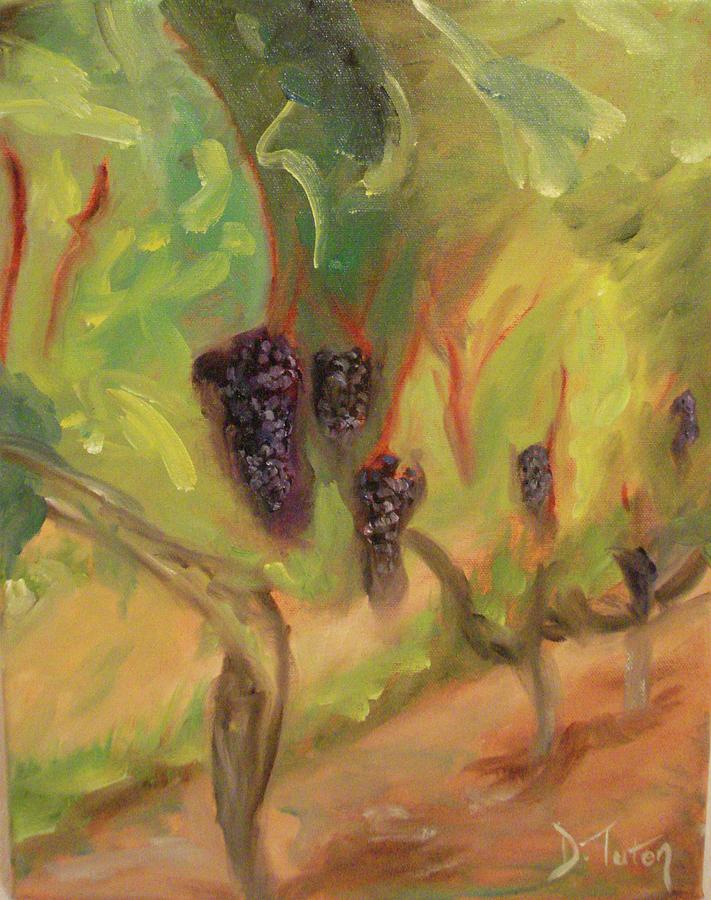 Valhalla Vineyard Painting by Donna Tuten
