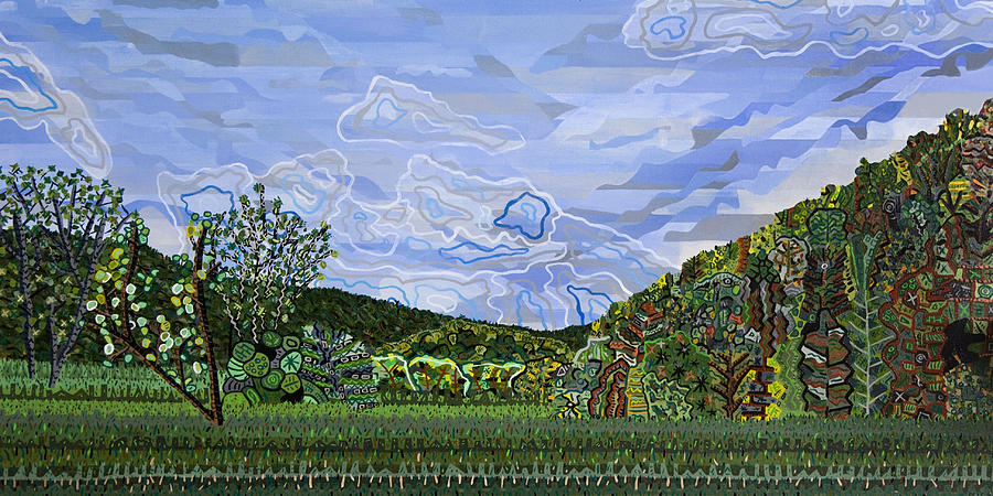 Valle Crucis 1 View from Herb Thomas Road Painting by Micah Mullen