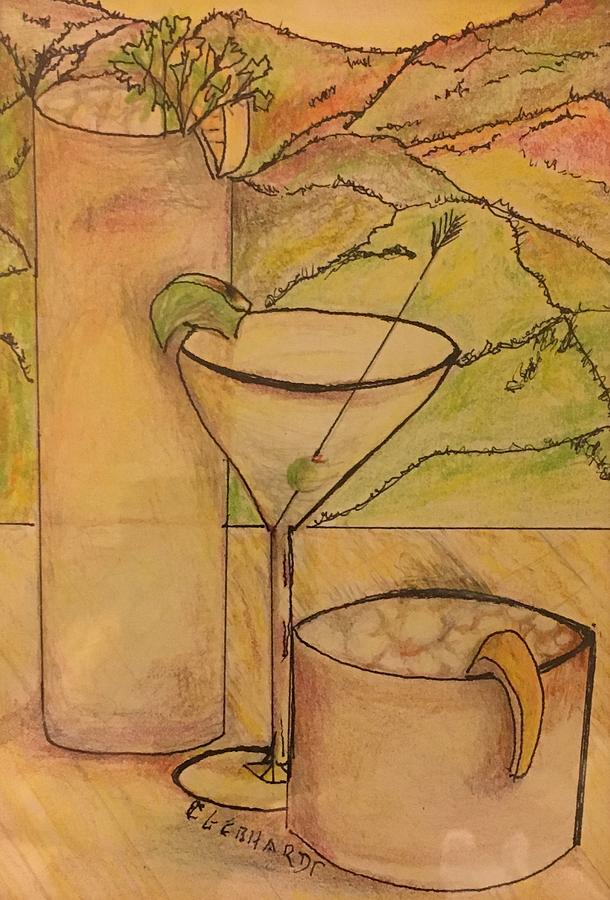 Vallejo Evening Cocktails Painting by Chuck Gebhardt