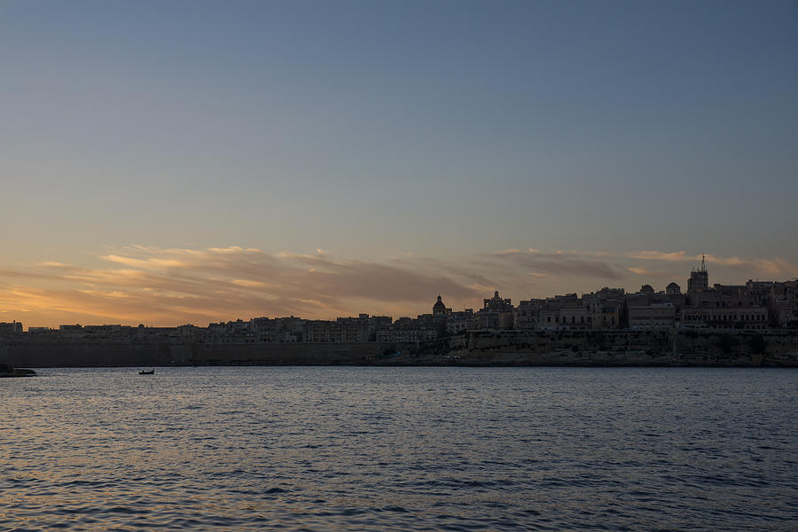 Valletta Malta Magic Hour Skyline Photograph by Georgia Mizuleva