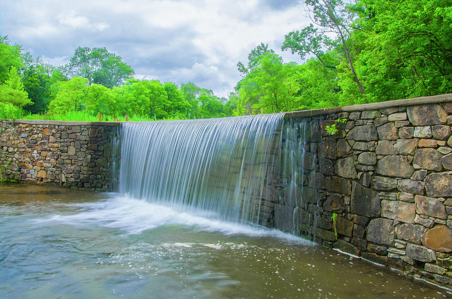 Valley Creek Waterfall - Valley Forge Pa Photograph by Bill Cannon