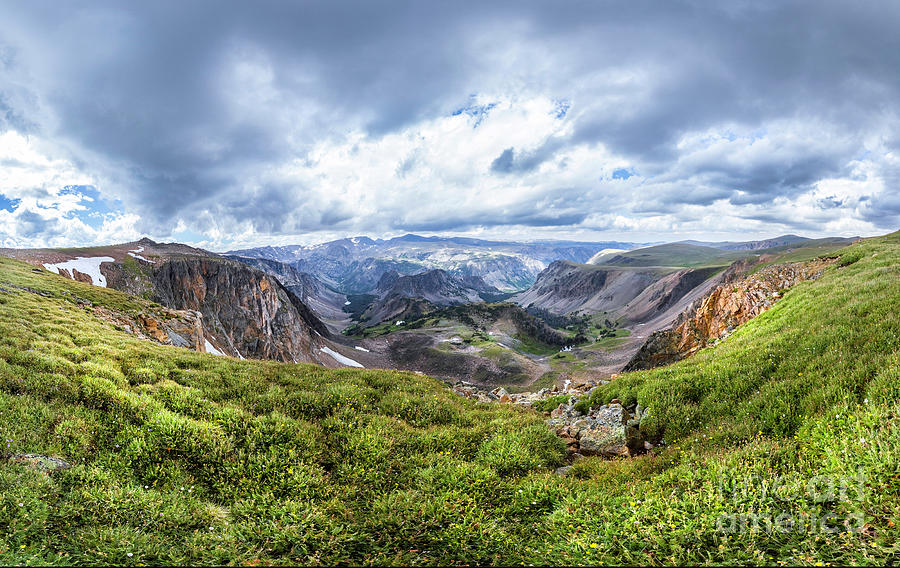Valley Deep and Low Beartooth Mountains Photograph by Karen Jorstad