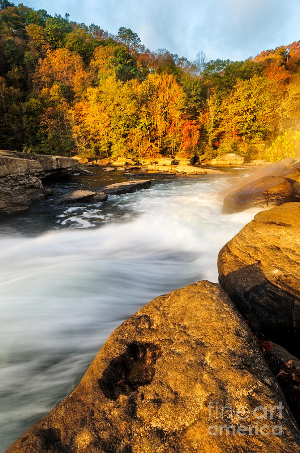 Fall Photograph - Valley Falls D30020399 by Kevin Funk