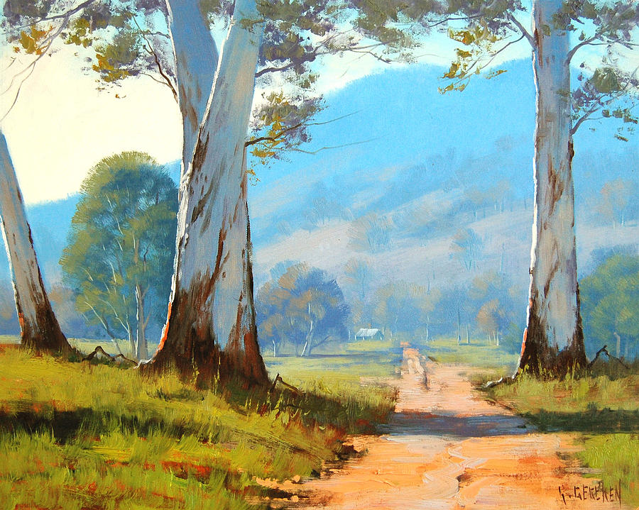 Nature Painting - Valley Farm by Graham Gercken