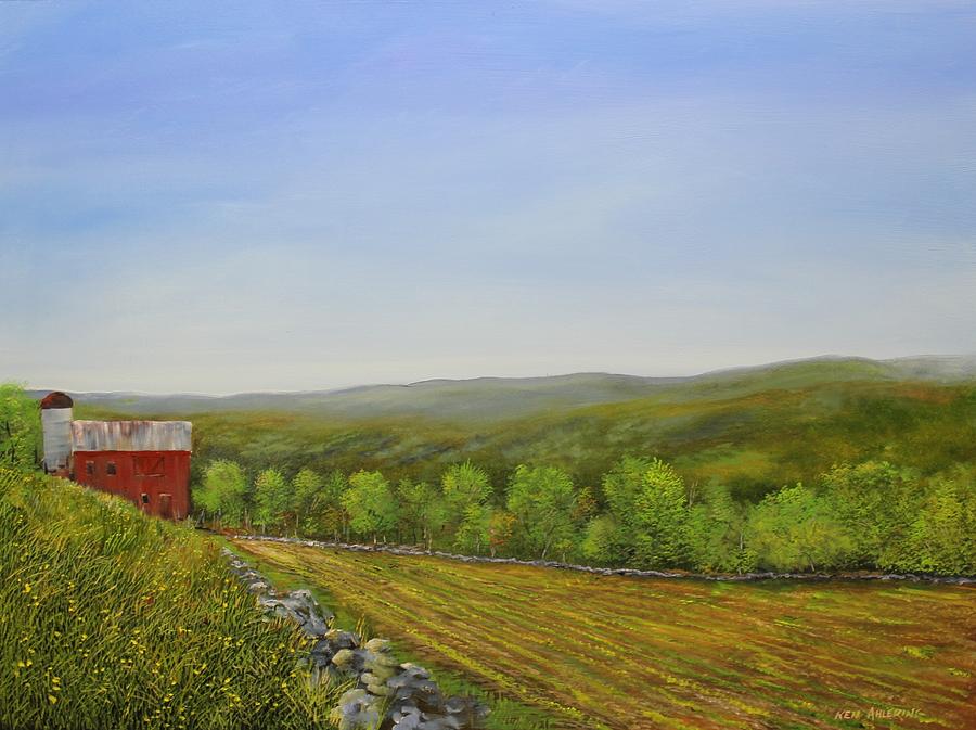 Summer Painting - Valley Farm by Ken Ahlering