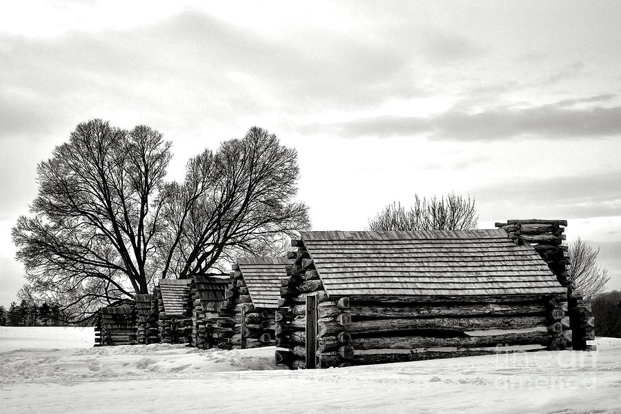 Valley Forge Barracks in Winter  Photograph by Olivier Le Queinec