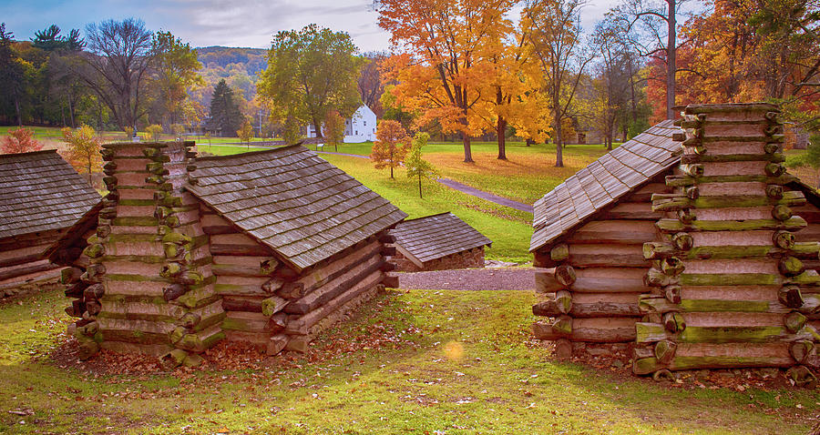 Valley Forge Huts In Fall Photograph