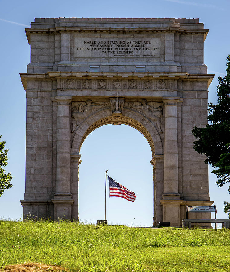 Valley Forge Memorial Arch Photograph by Howard Roberts