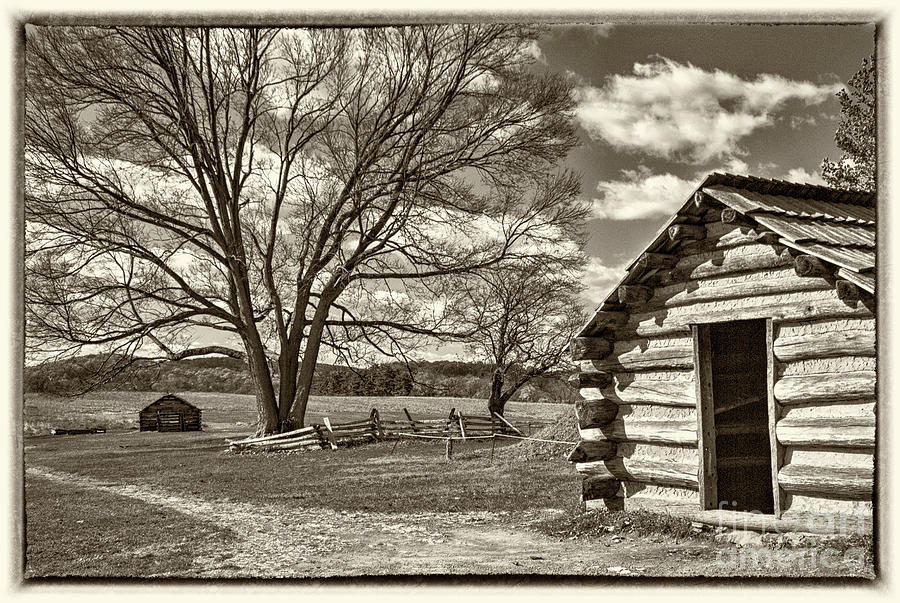 Valley Forge military cabin Photograph by David Zanzinger
