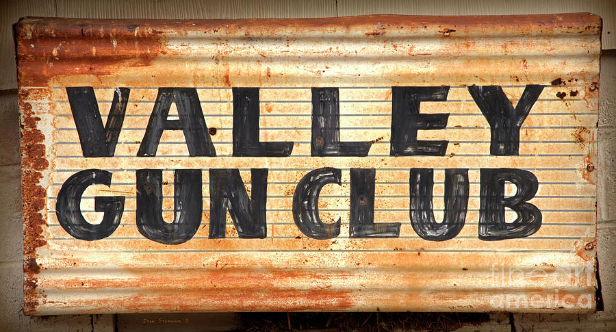 Rustic Valley Gun Club Sign Photograph by Lone Palm Studio