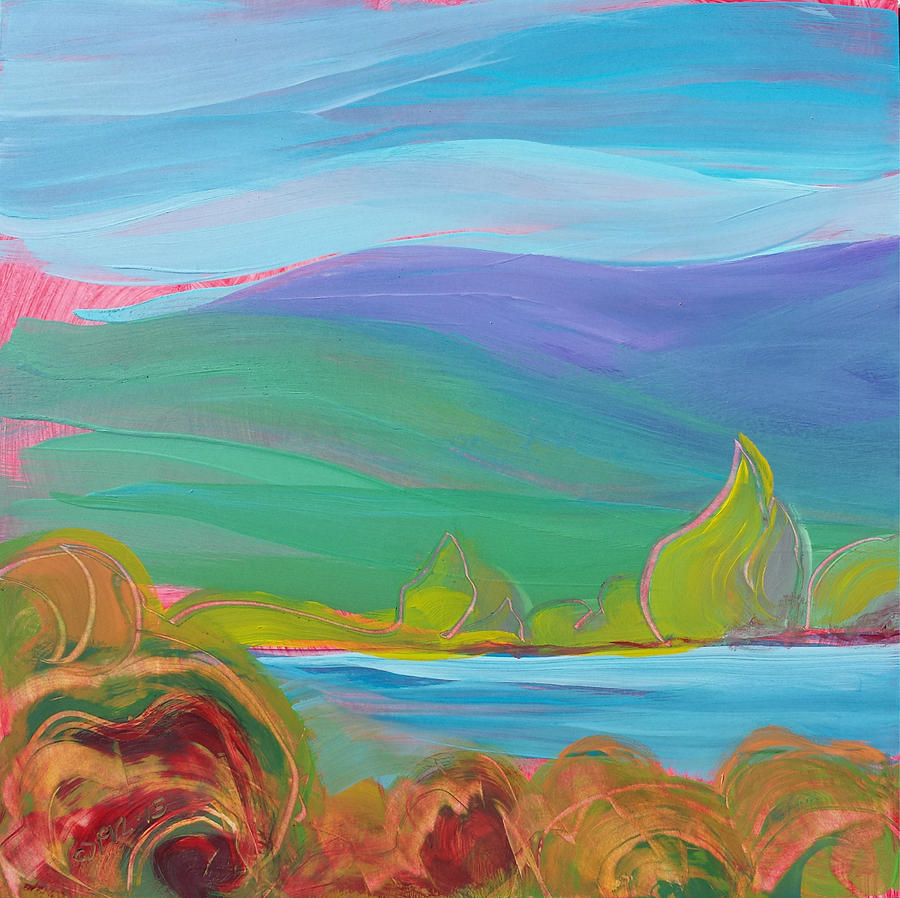 Abstract Painting - Valley Morning 25 by Pam Van Londen
