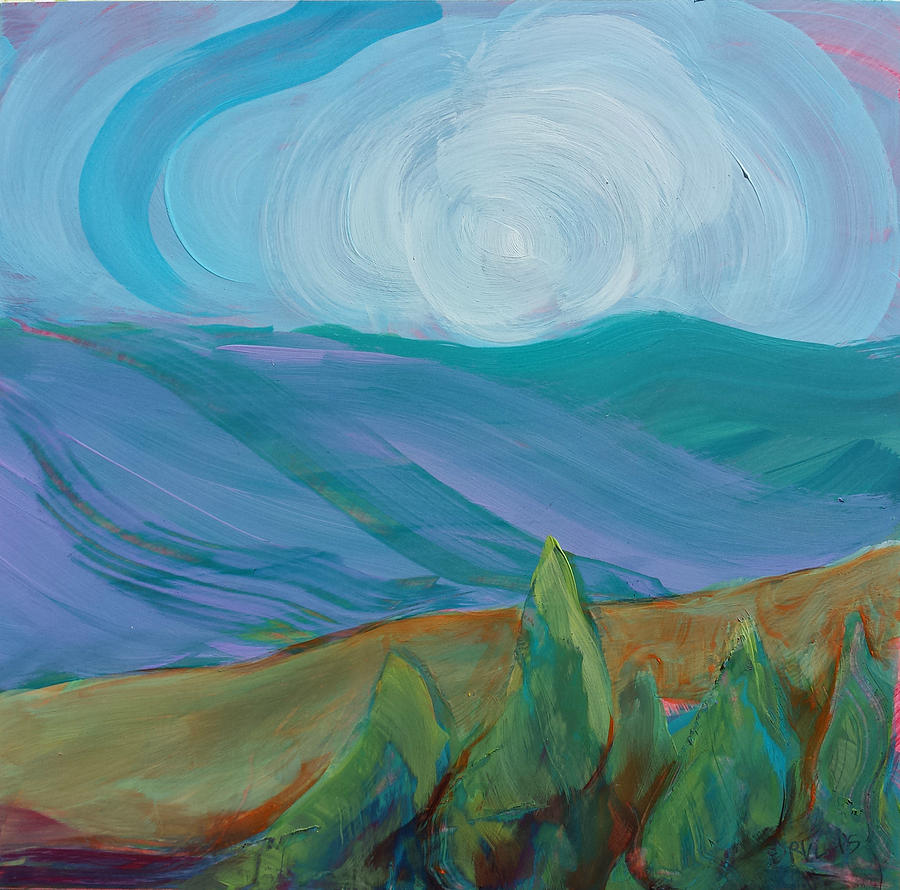 Abstract Painting - Valley Morning 35 by Pam Van Londen