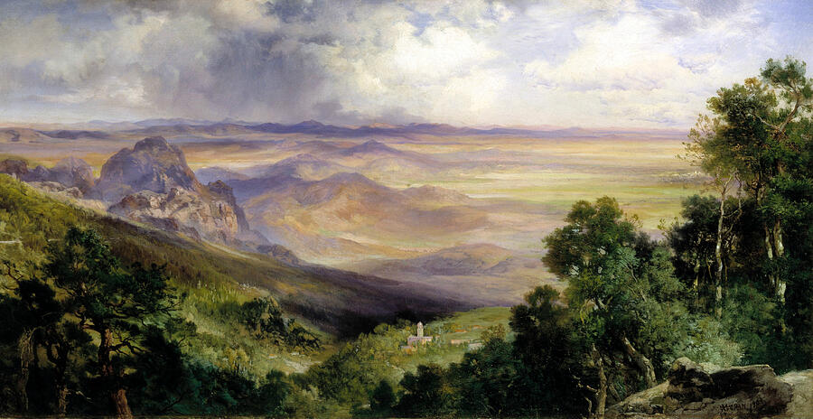 Valley of Cuernavaca, from 1903 Painting by Thomas Moran Valley of Cuernavaca, from 1903 Painting by Thomas Moran
