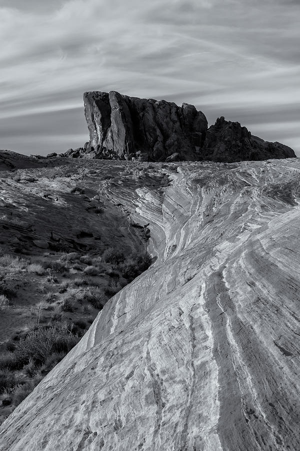 Valley Of Fire Bw Photograph by Jonathan Nguyen