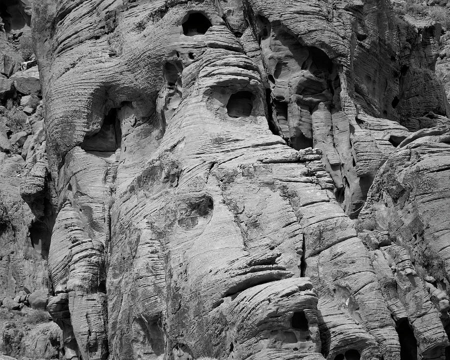 Valley of Fire I BW Photograph by David Gordon