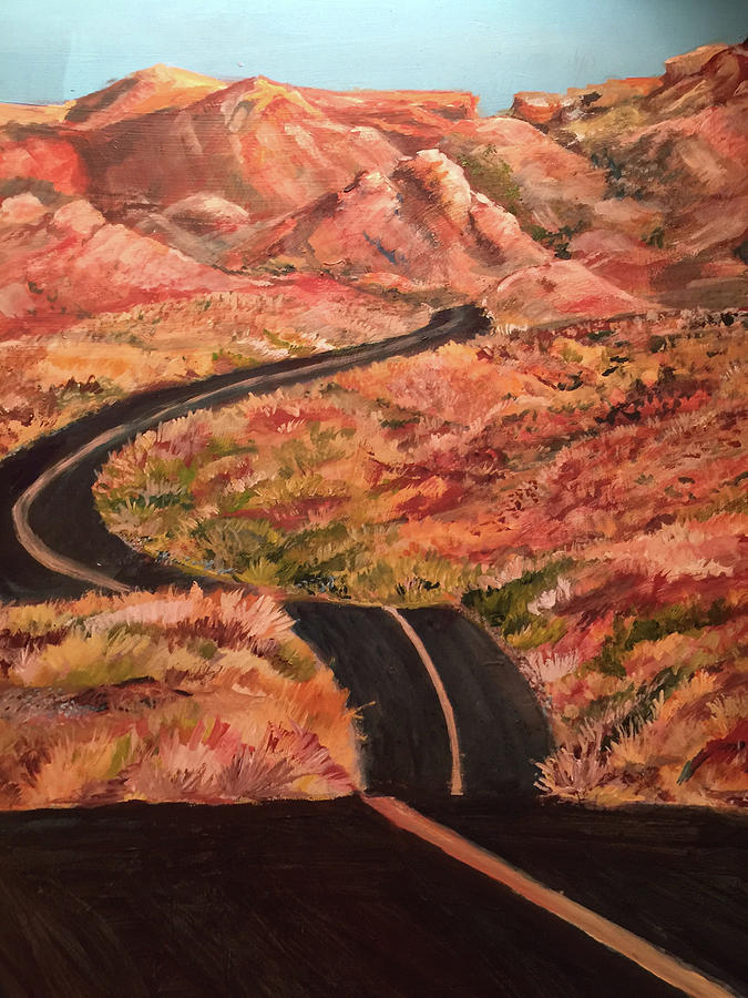 Valley of Fire Road Painting by Charme Curtin