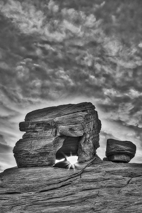 Valley Of Fire Rock Formations BW Photograph by Susan Candelario
