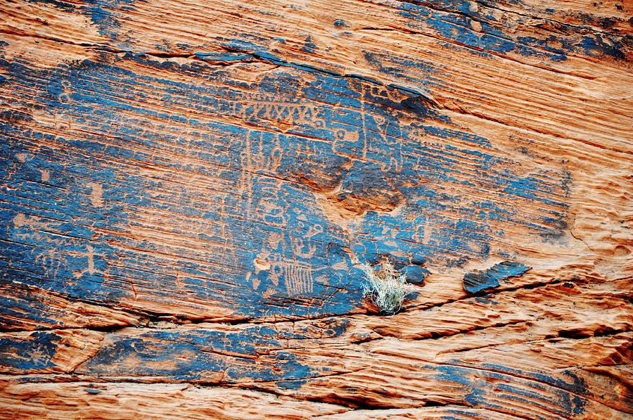 Valley of Fire Sandstone Petroglyphs Photograph by Kyle Hanson