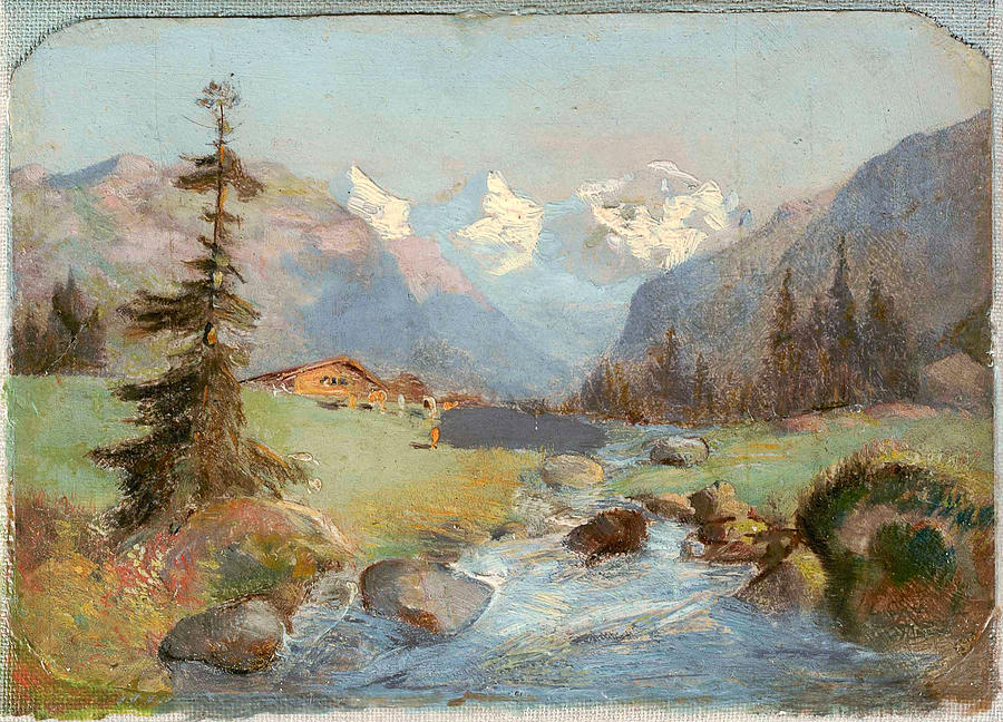 Ferdinand Hodler Painting - Valley of Lauterbrunnen with Jungfrau by Ferdinand Hodler