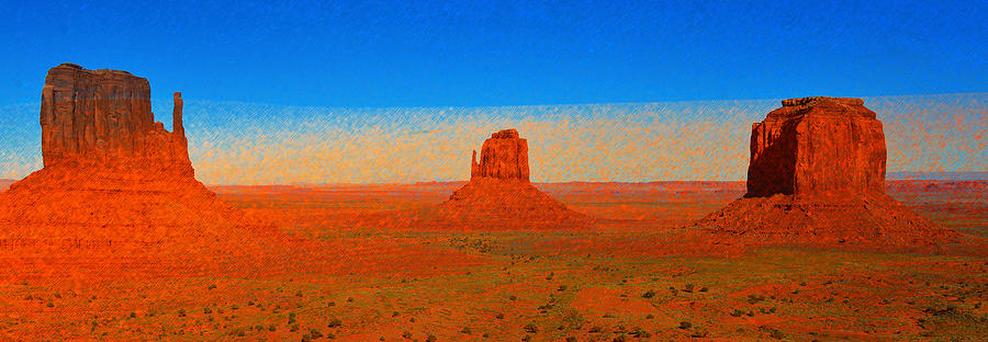 Valley of Monuments Painting by David Lee Thompson