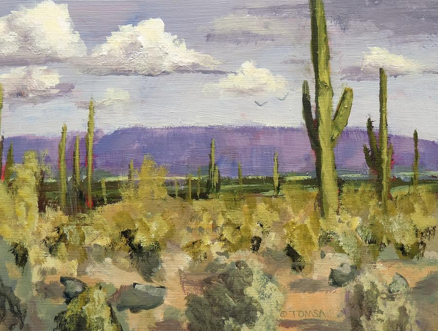 Valley of the Sun Looking East - Art by Bill Tomsa Painting by Bill Tomsa