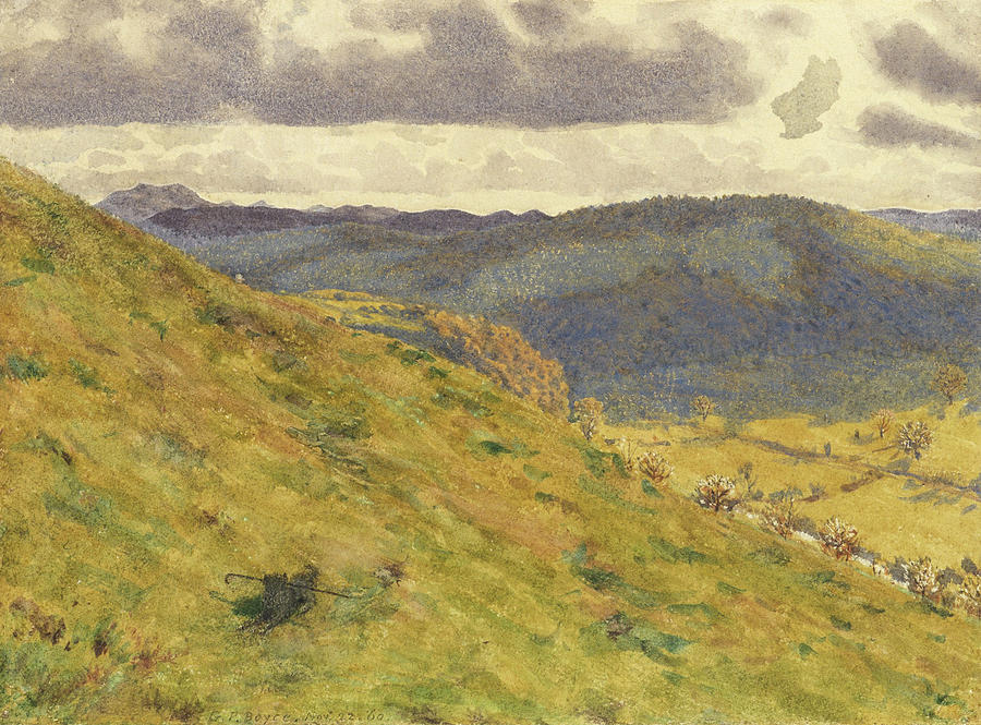 Valley of the Teme, a Sunny November Morning Painting by George Price Boyce