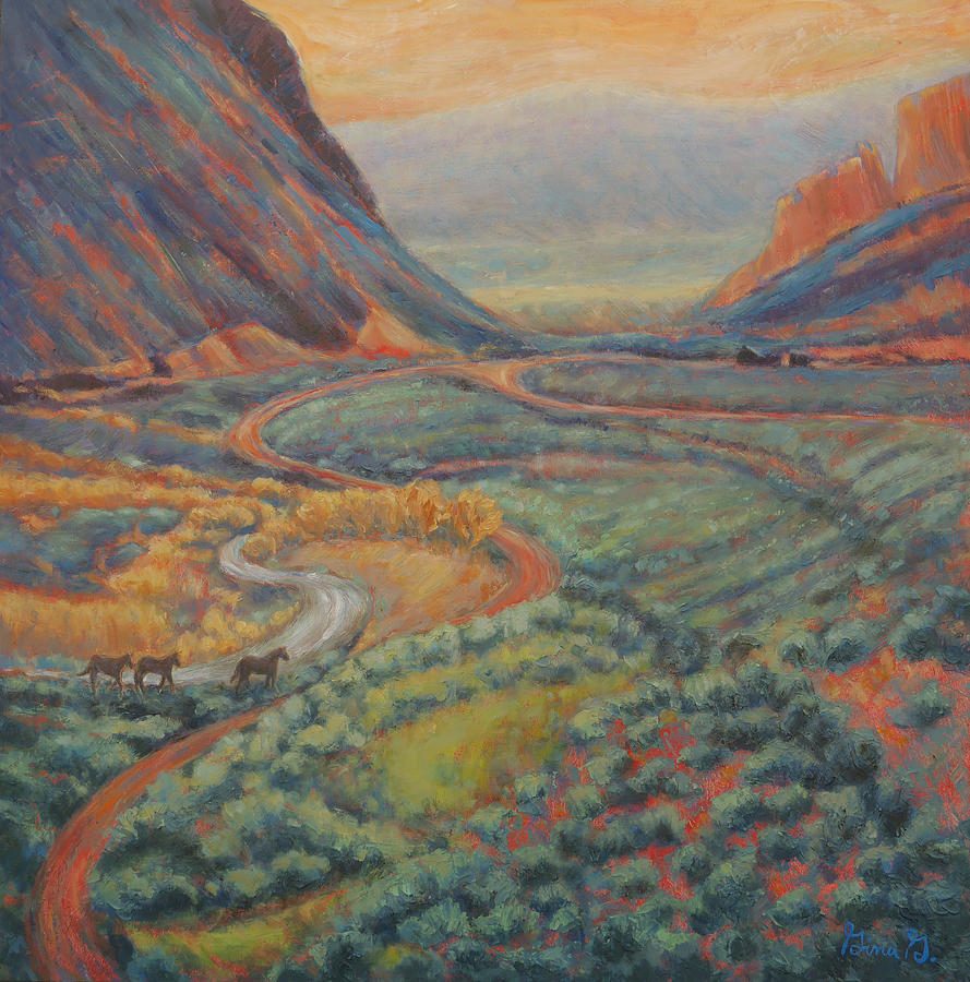 Valley Passage Painting by Gina Grundemann