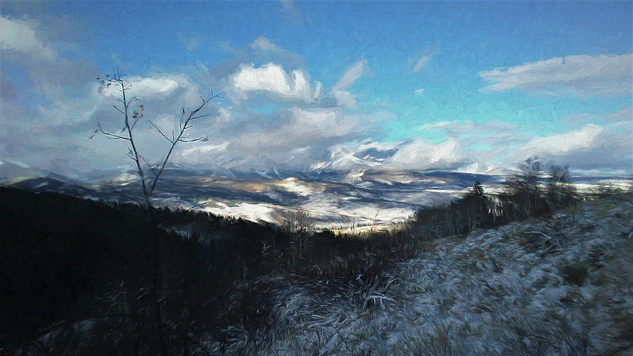 Valley Snow 2 Digital Art by Ernest Echols