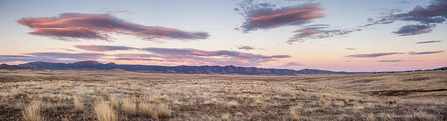 Valley Sunset Panoramic Photograph by Aaron Burrows