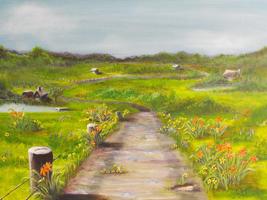 Flower Painting - Valley Trail by Susan Bruner