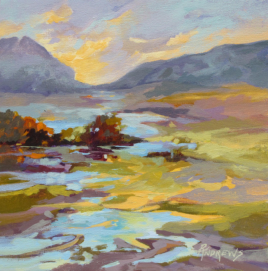 Valley Vantage Point Painting by Rae Andrews