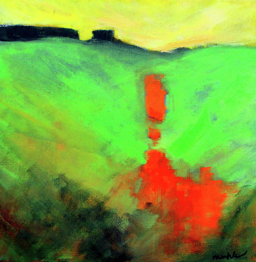 Valley View Painting by Nancy Merkle