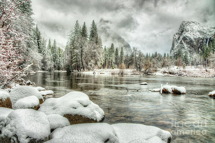 Valley View Winter Yosemite National Park Photograph by Wayne Moran