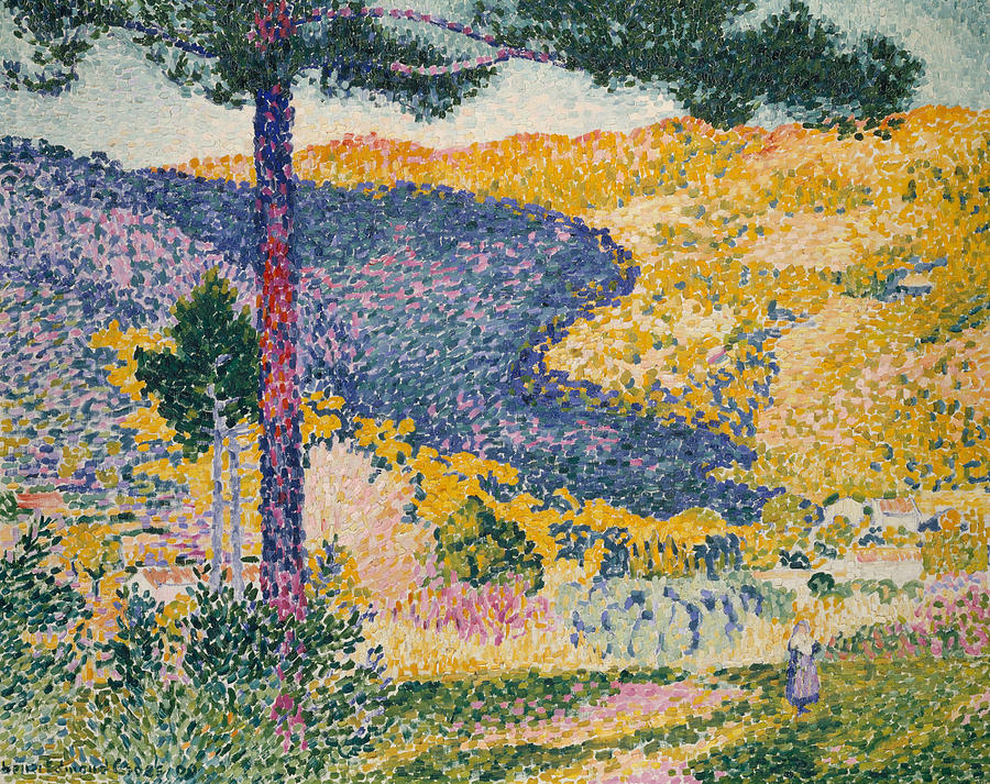 Henri Edmond Cross Painting - Valley with Fir  by Henri-Edmond Cross
