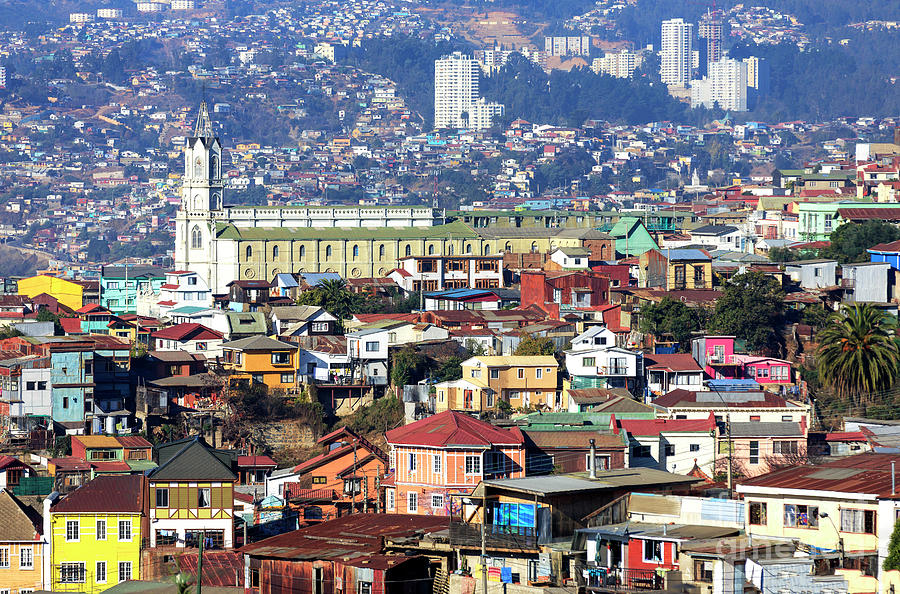 Valparaiso Buildings Chile Photograph by John Rizzuto