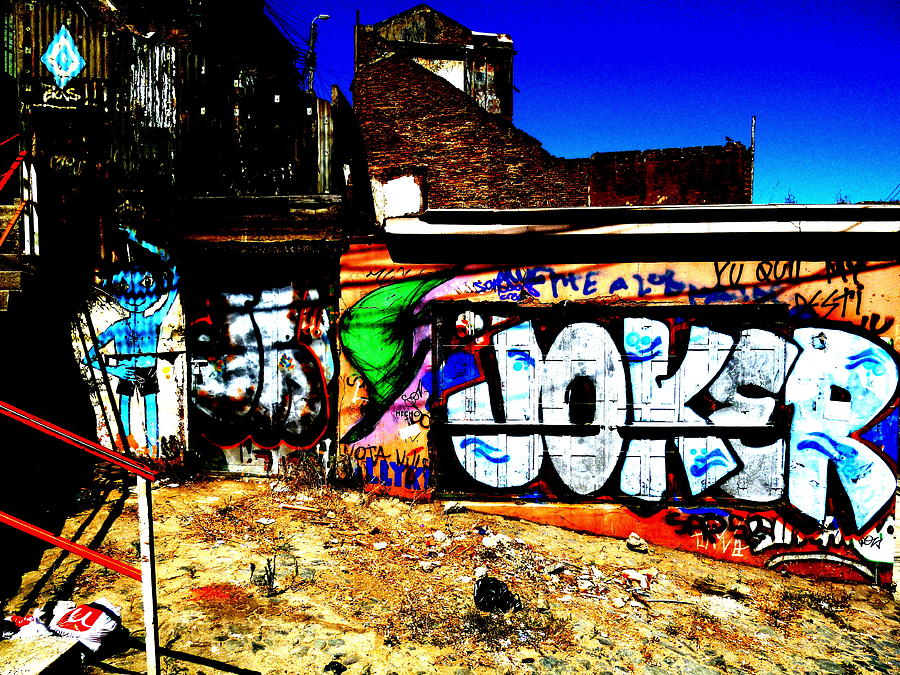 Valparaiso Joker Graffiti Photograph by Funkpix Photo Hunter