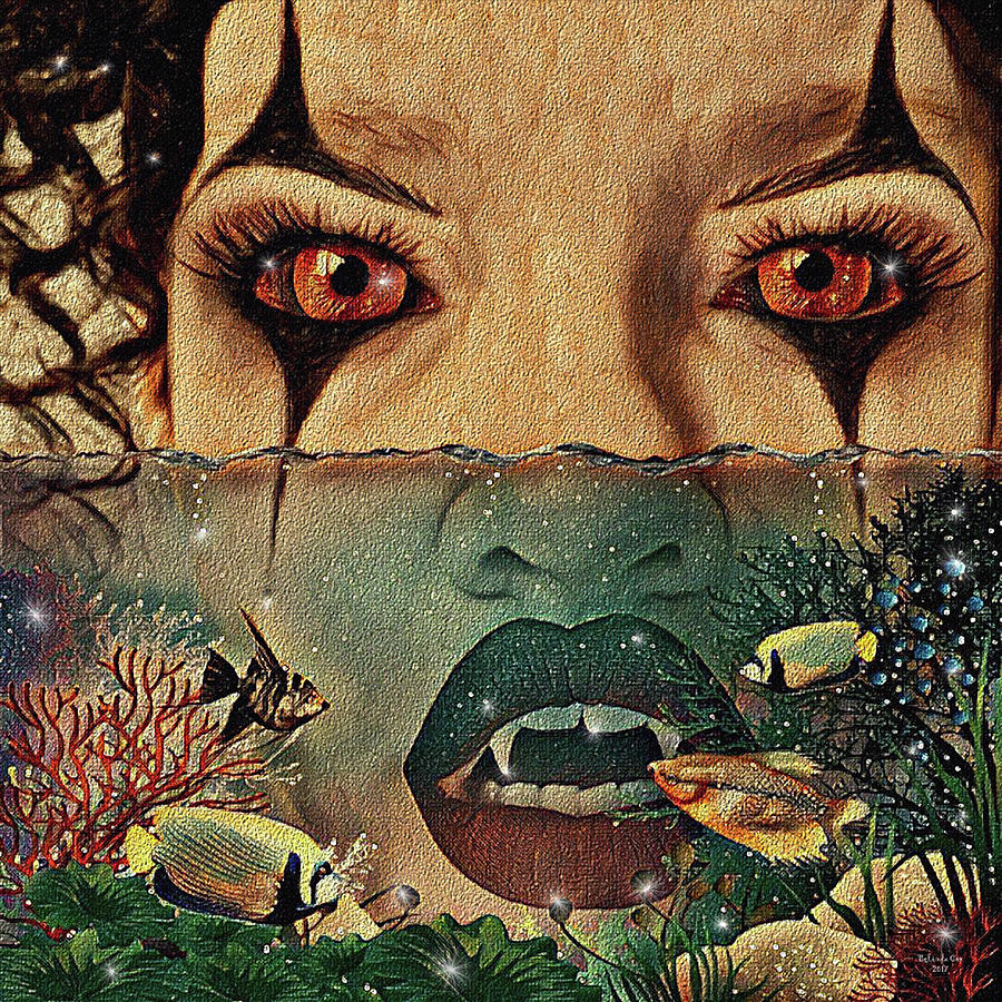 Vampire and the Aquarium Digital Art by Artful Oasis