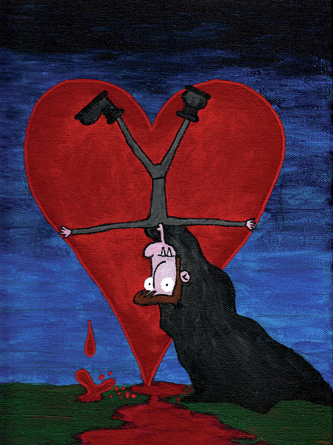 Vampire Jhonen's Bleeding Heart Painting by Brian Cattapan - Fine Art  America