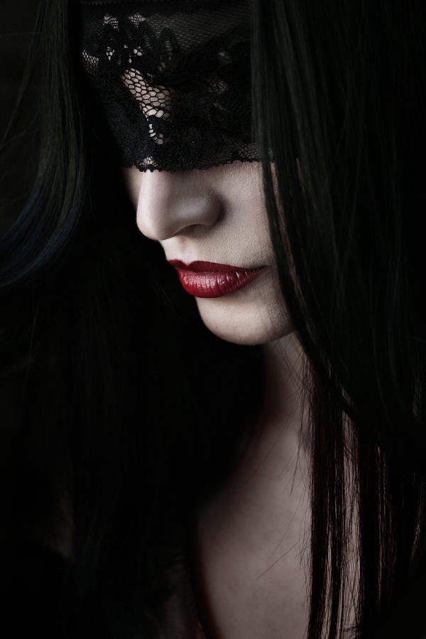 Portrait Photograph - Vampire kiss by Cambion Art