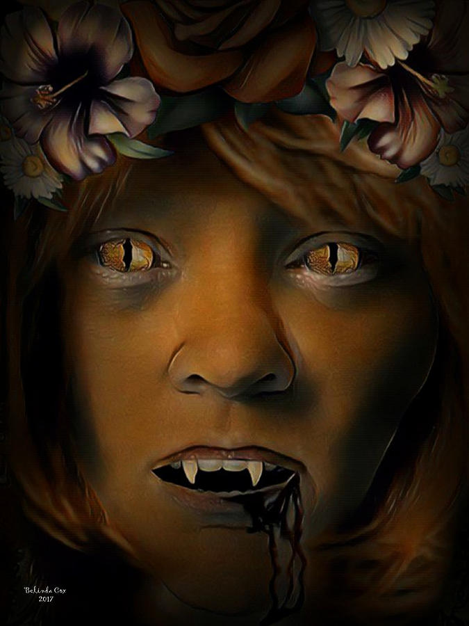 Vampire Lady Digital Art by Artful Oasis