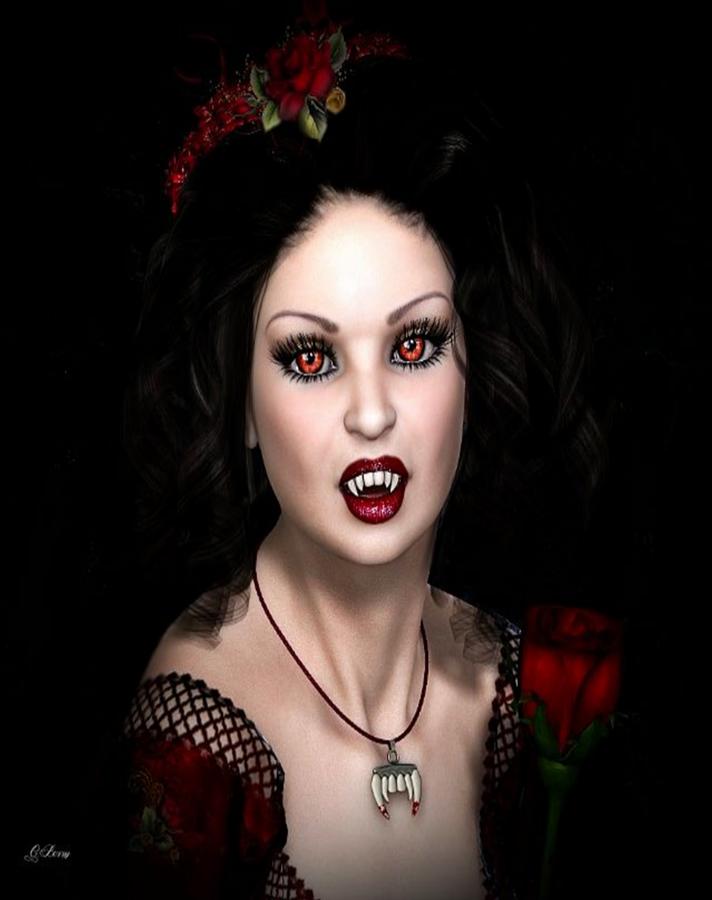 Rose Photograph - Vampire Portrait by Gayle Berry