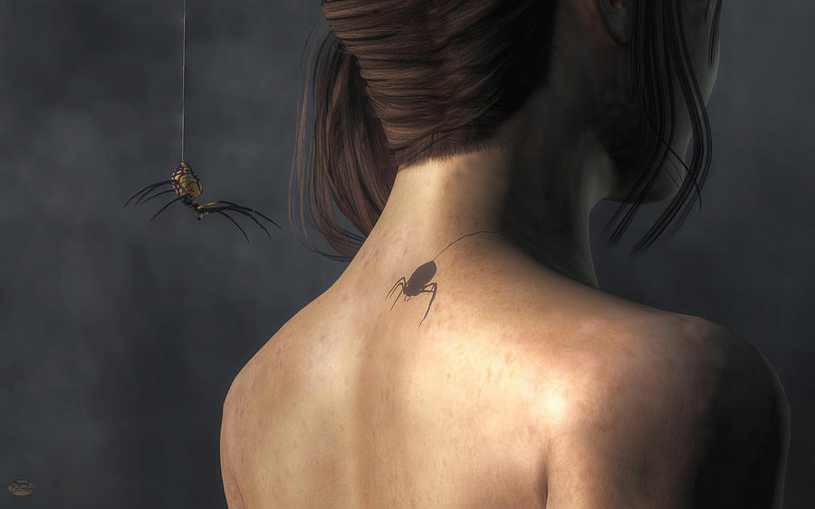 Vampire Spider Digital Art by Daniel Eskridge