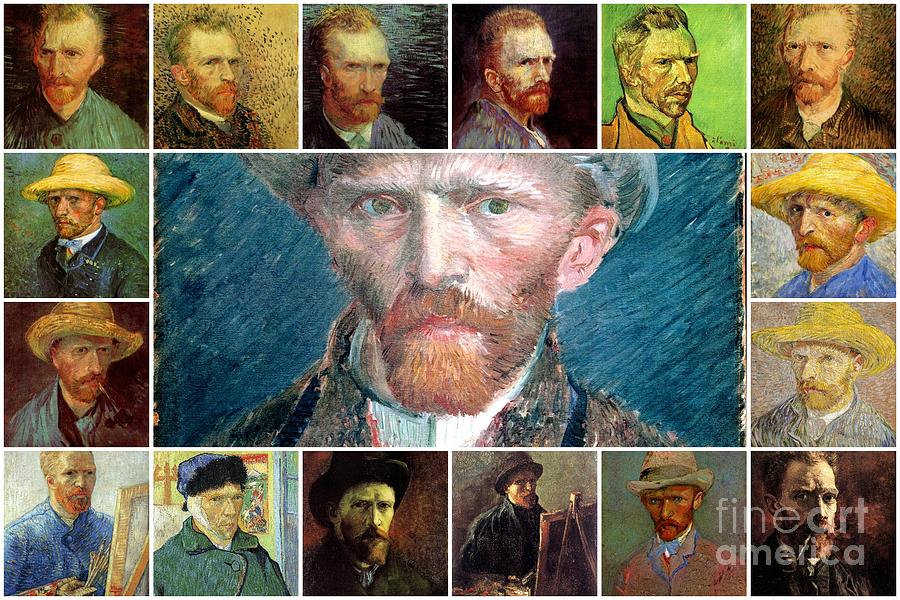 van gogh Collage Painting by Celestial Images