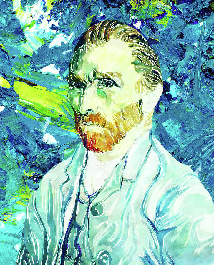 Van Gogh In Blue Digital Art by KaFra Art Fine Art America
