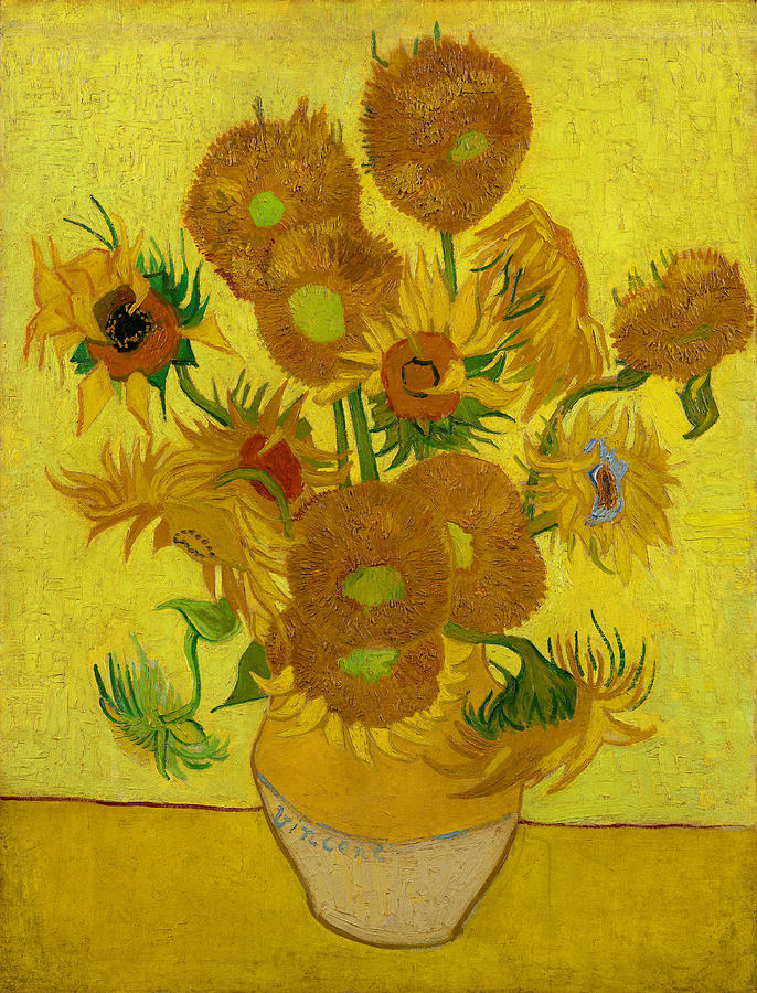Vincent Van Gogh Painting - Van Gogh - Sunflowers 1889 by Bishopston Fine Art