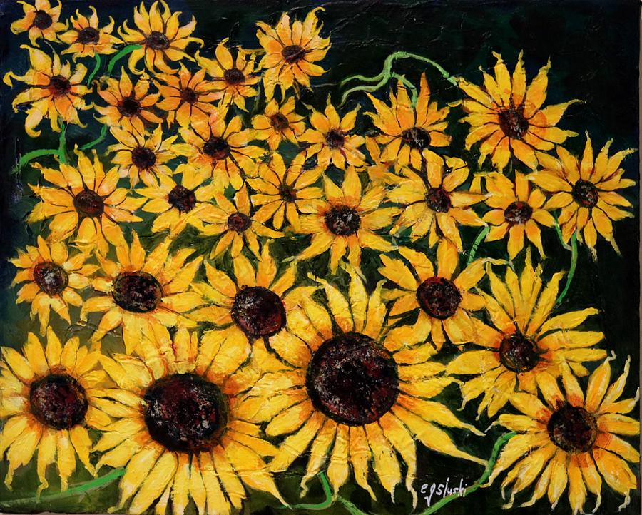 Van Gogh Sunflowers Painting by Carole Sluski