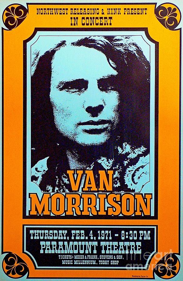 Van Morrison Paramount Theatre Poster Digital Art by Pd
