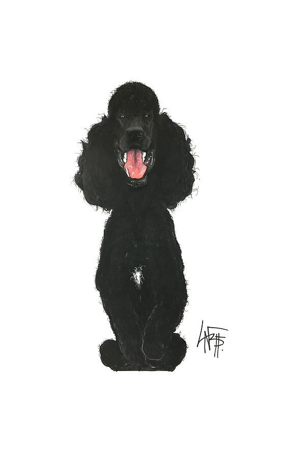 Poodle Drawing - Vance 3011 by John LaFree