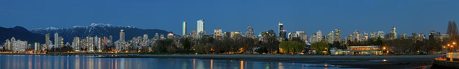 Vancouver and Kitsilano Beach Panorama Photograph by Michael Russell